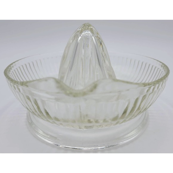 Vintage Glass Citrus Reamer - Clear Glass - Picture 2 of 5